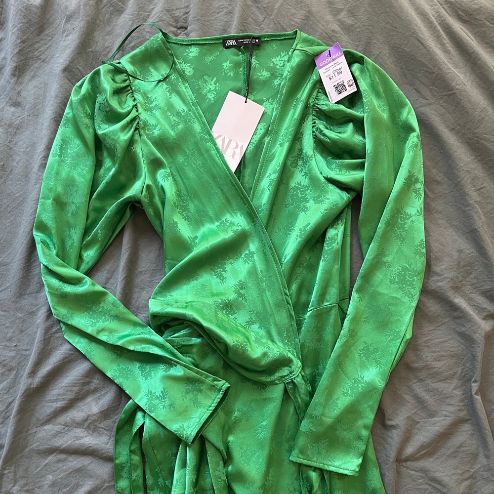 Green Silk Zara dress